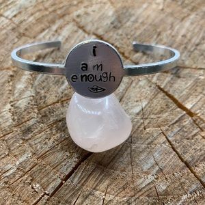 ‘I am enough’ Circle Cuff Bracelet